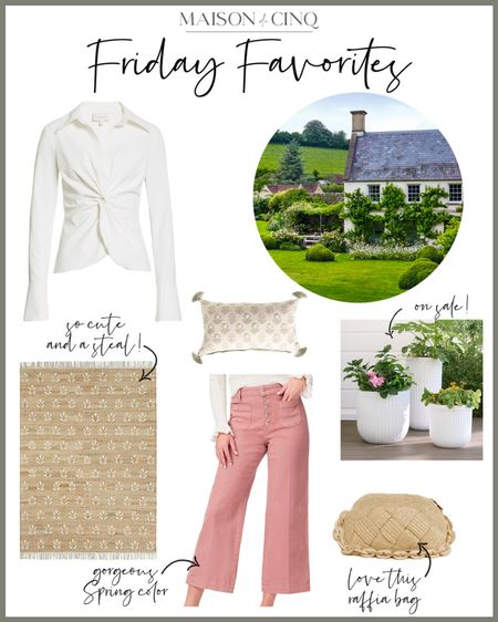 It’s Friday Favorites and we’ve got great finds like a designer blouse dupe, some of the cutest jeans EVER, a rug for a steal, adorable straw bags for spring, and more!

#springoutfit #homedecor #springdecor #throwpillow #vase #planters #outdoordecor #arearug 


#LTKhome #LTKSeasonal #LTKover40