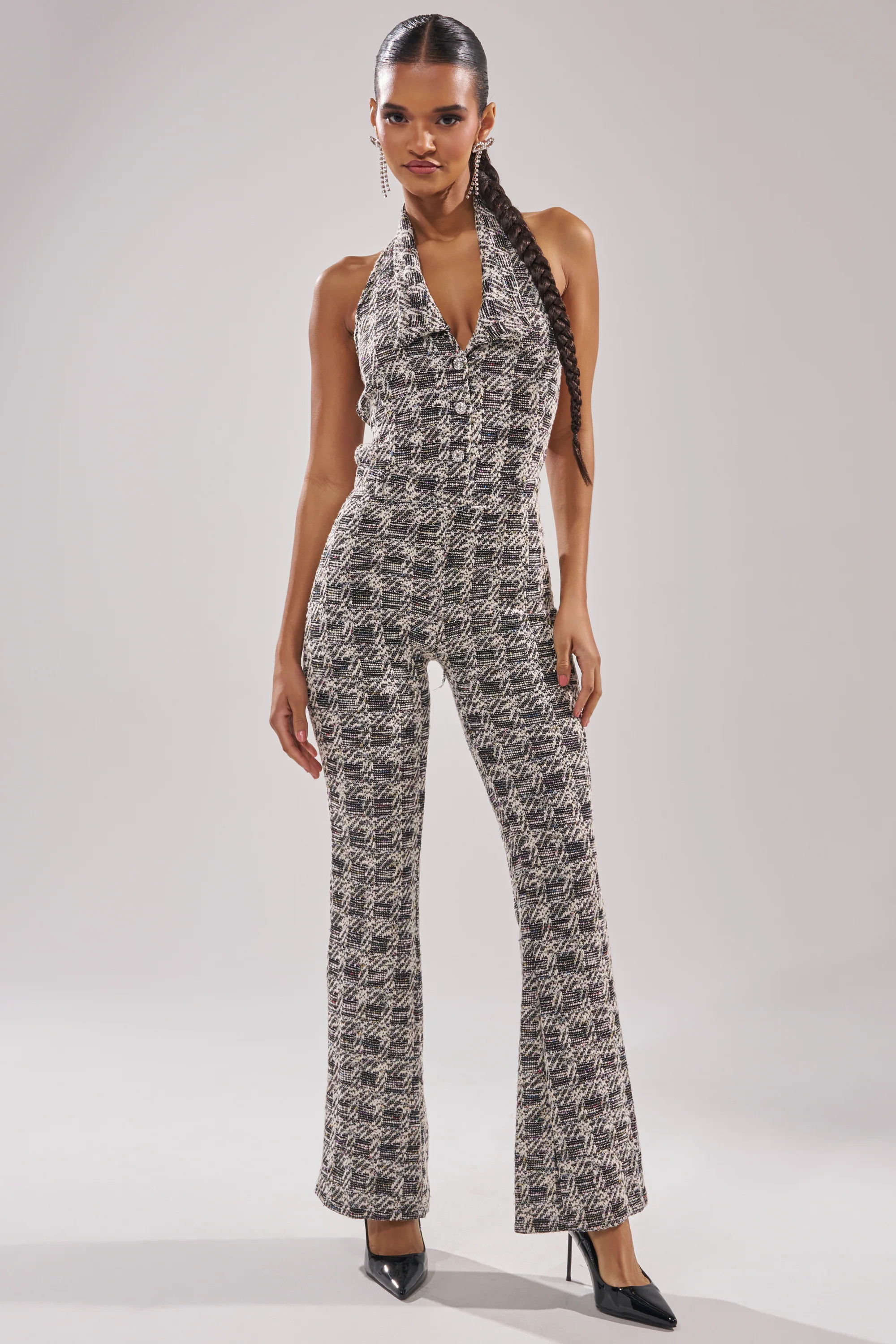 CHECKMATE SLEEVELESS JUMPSUIT | AKIRA