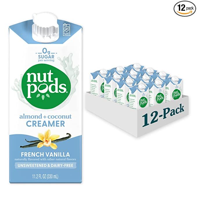 nutpods Dairy-Free Creamer Unsweetened (French Vanilla, 12-pack) - Whole30 / Paleo / Keto / Vegan... | Amazon (US)
