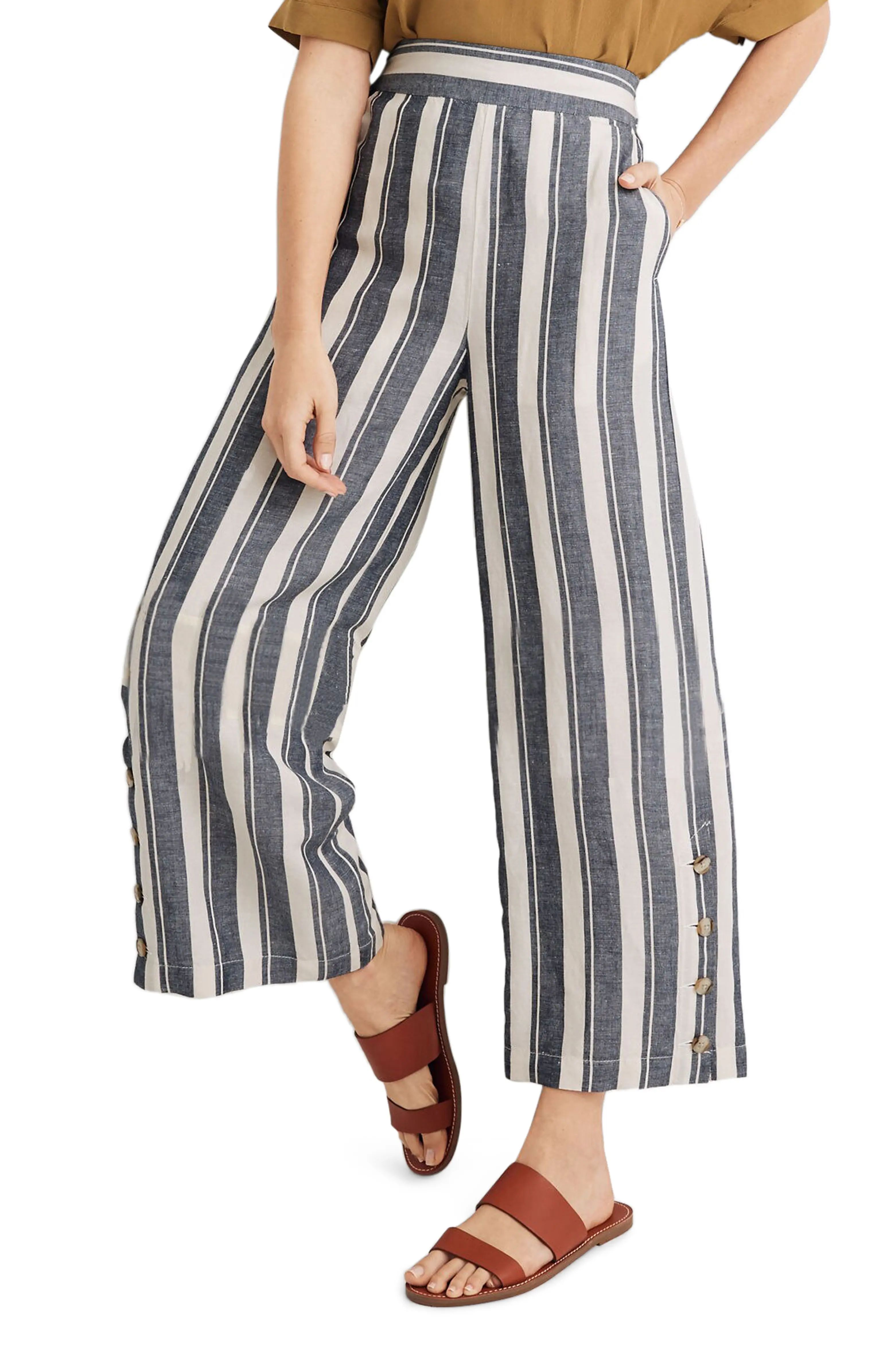 Side-Button Huston Pull-On Crop Pants | Nordstrom