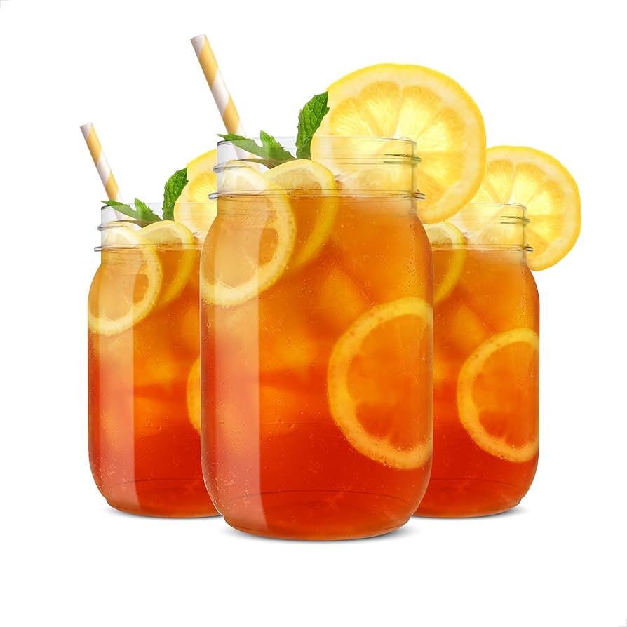 TOSSWARE POP 16oz Mason, Premium Quality, Recyclable, Unbreakable & Crystal Clear Plastic Drinkin... | Amazon (US)