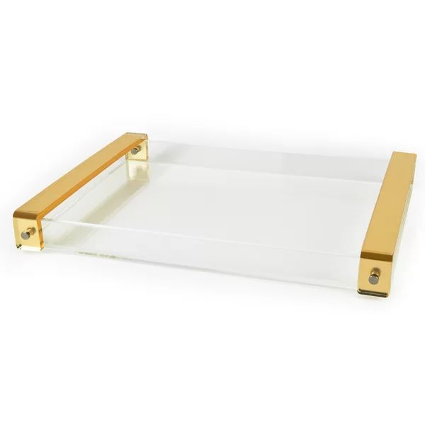 Artie Lucite Handle Ottoman/Coffee Table Tray | Wayfair Professional