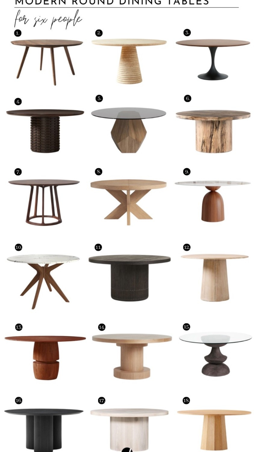 Modern Round Dining Tables For Six People 

#LTKHome