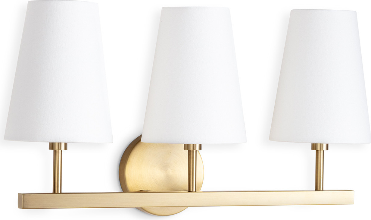 Toni Sconce Triple In Brass | 1stopbedrooms