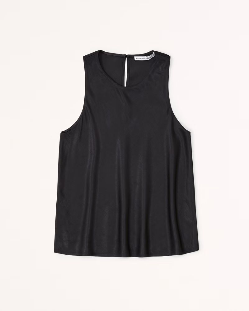 Elevated Satin High-Neck Set Top | Abercrombie & Fitch (US)