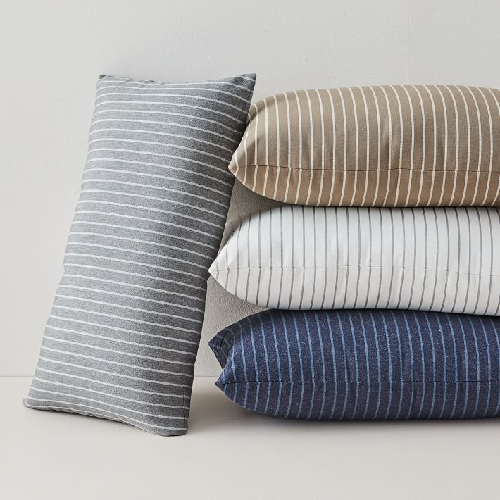 Sunbrella Indoor/Outdoor Striped Lumbar Pillow | West Elm (US)
