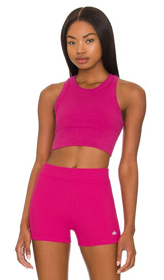 Seamless Delight High Neck Bra in Magenta Crush | Revolve Clothing (Global)