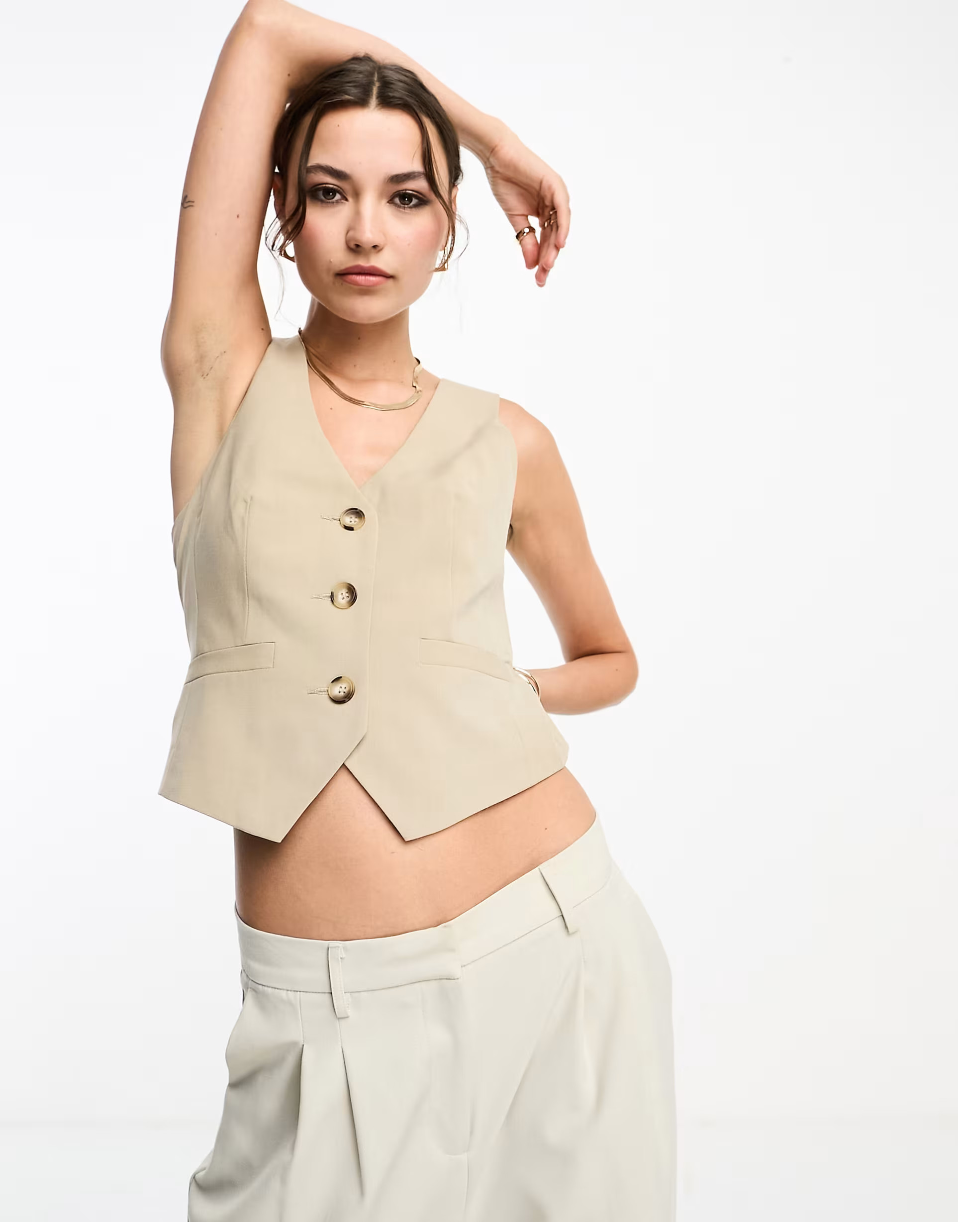 ASOS DESIGN vest in neutral | ASOS (Global)