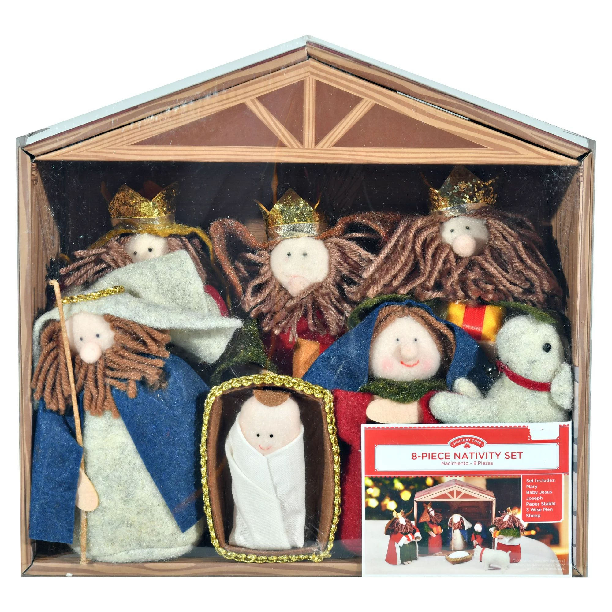 Holiday Time 8-Piece Fabric Nativity Set | Walmart (US)