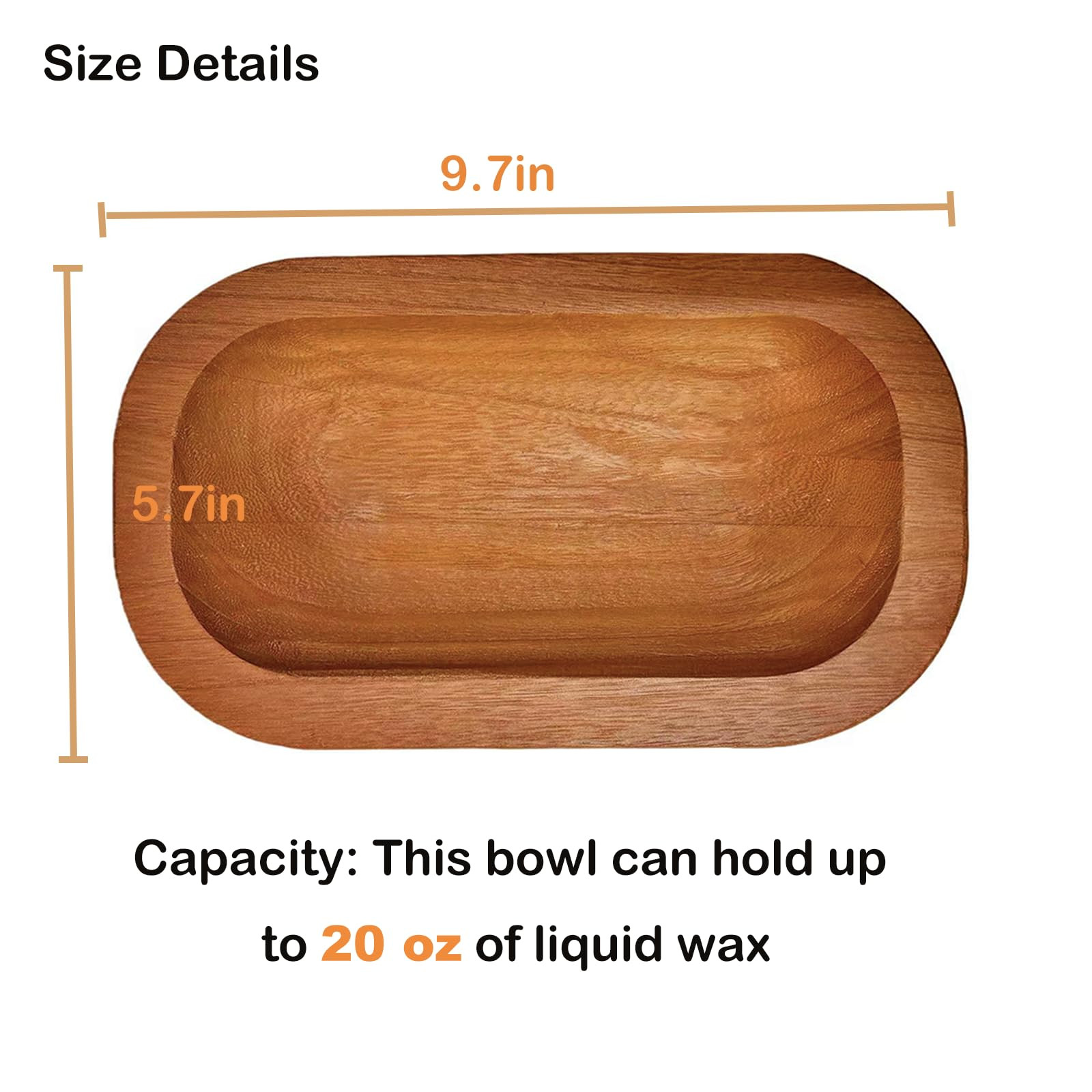 20 OZ 9.5 Inch Wood Dough Bowl Bulk Rustic Paulownia Vintage Hand Carved Wooden Dough Bowls for C... | Amazon (US)