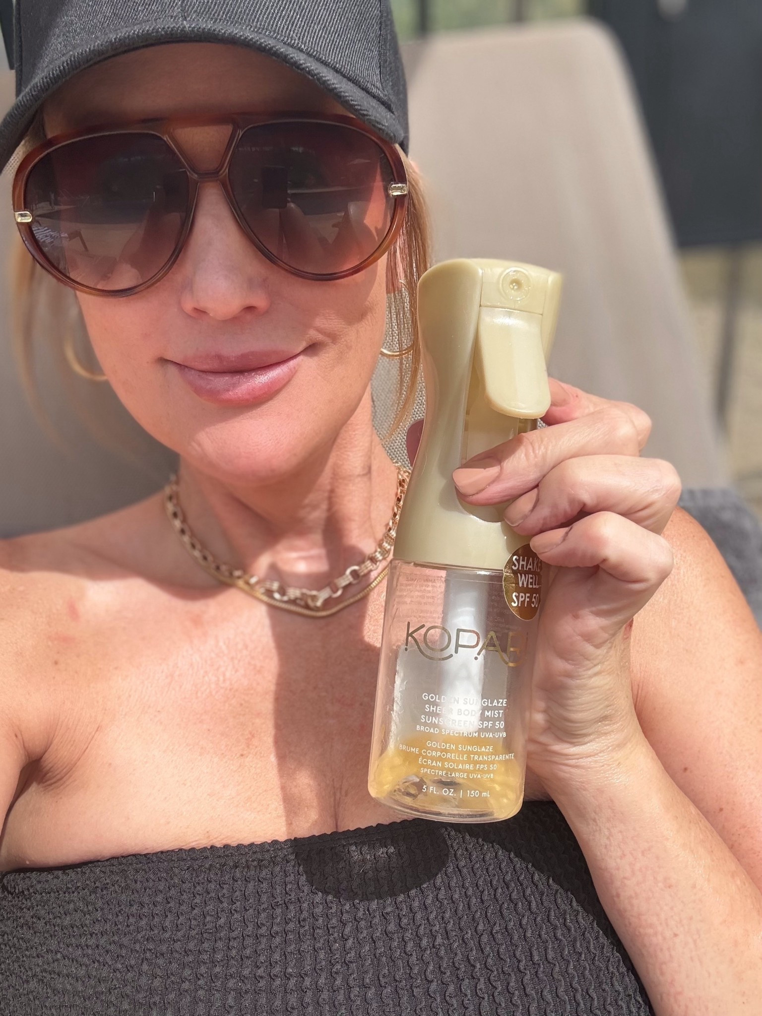 Almost empty! This has been my go to body SPF this summer. It gives the skin beautiful glow and moisture, with SPF 50 - I’ve been getting to the pool more regularly to swim for both relaxation and exercise! Aside from SPF, I do wear a hat, sunglasses, and choose a chair with umbrella when possible! I purchased this myself and will definitely purchase again. 

#SPF #poolside #skincare #antiagingskincare #kopari @kopari 