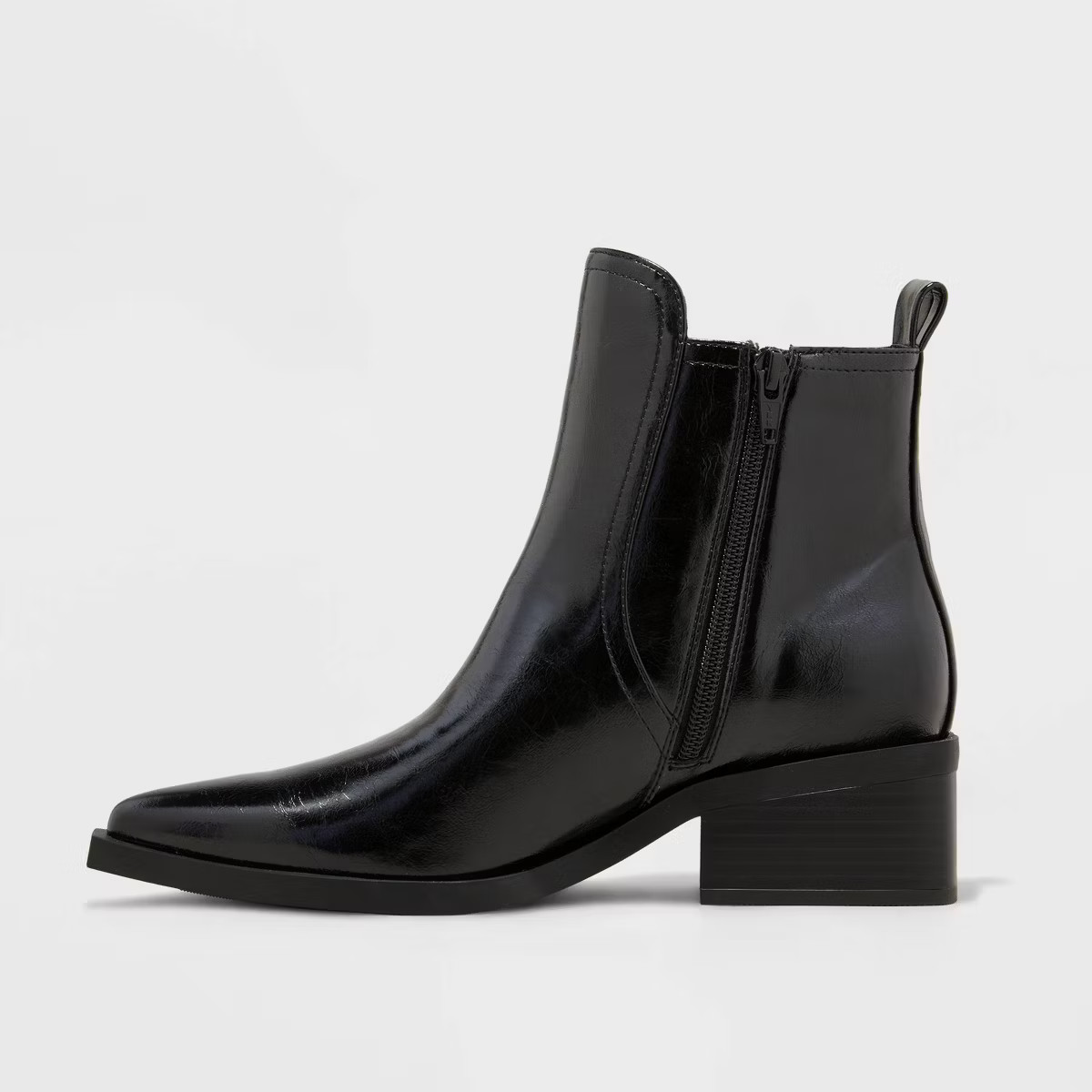 Women's Giovanna Buckle Western Ankle Boots with Memory Foam Insole - Wild Fable™ Black | Target