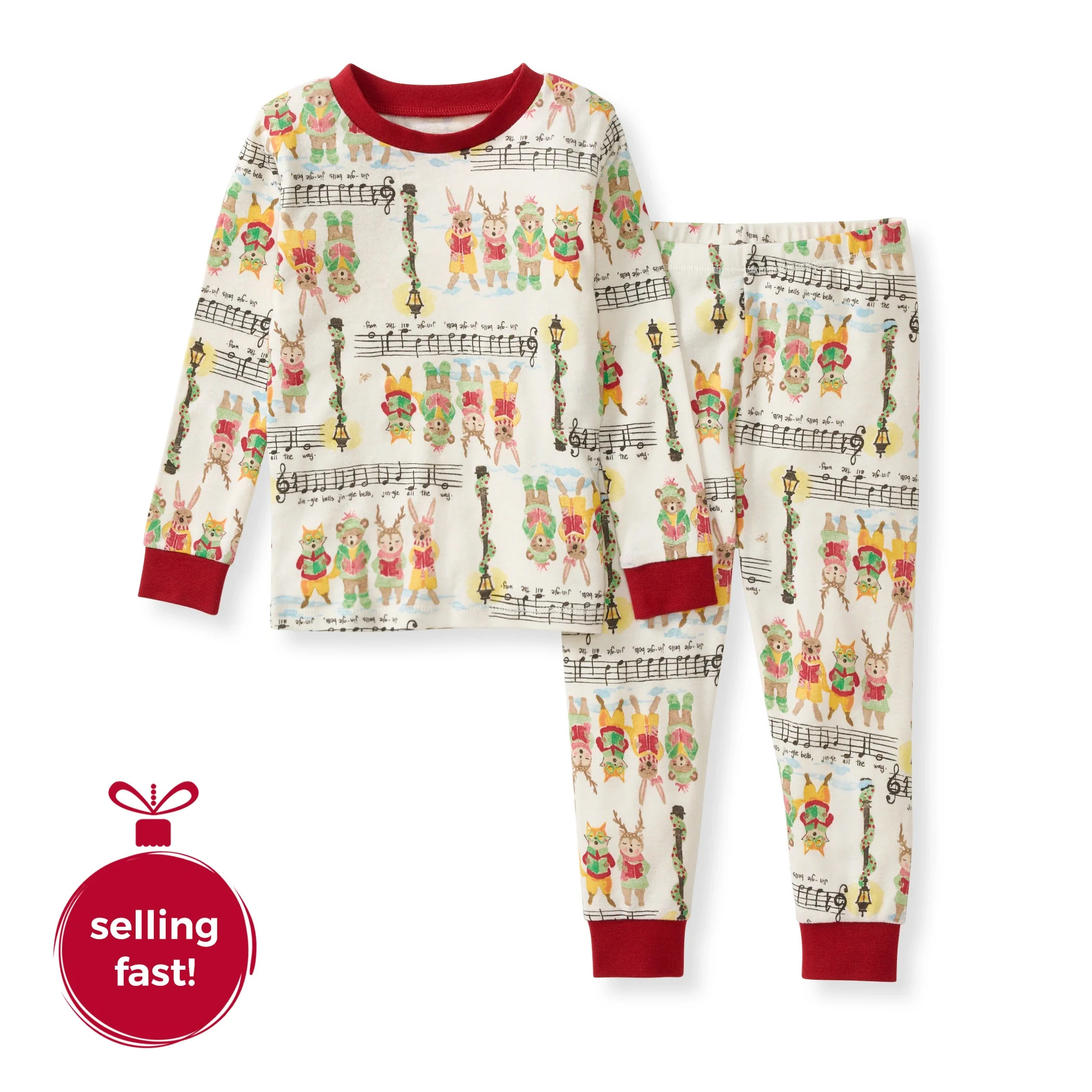 Sweet Carolers Matching Family Two-Piece Pajamas | Burts Bees Baby
