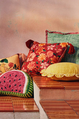 Farm Rio x Anthropologie Tassel Outdoor Pillow | Anthropologie (US)