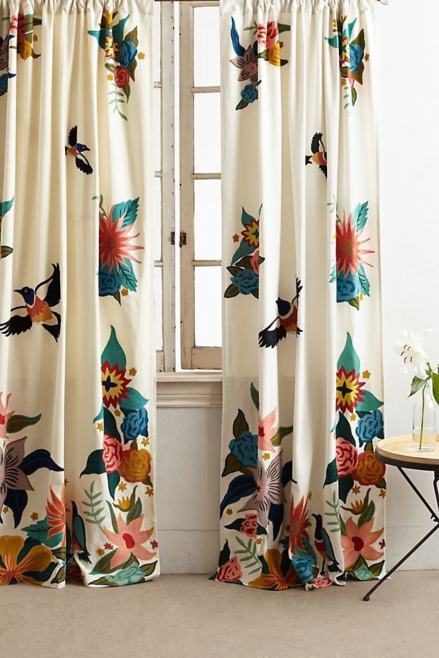 Soaring Starlings Curtain | Anthropologie (US)