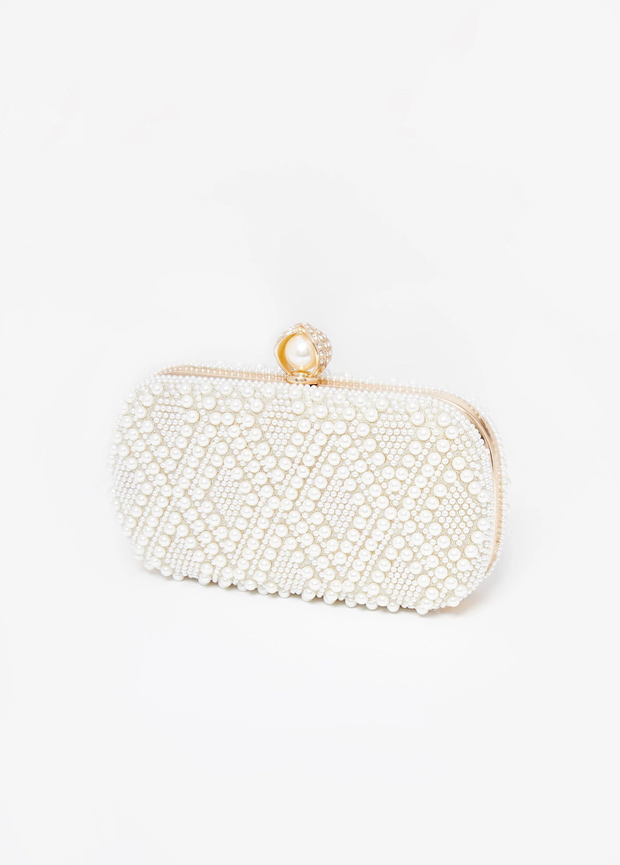 Faux Pearl And Crystal Clutch | Ashley Stewart
