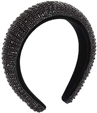 MAYAR Rhinestone Padded Headband for Women Bejewelled Wide Hairband Sparkly Luxury Design Party H... | Amazon (US)