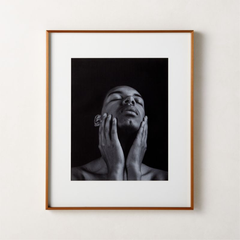 Gallery Brass Picture Frame with White Mat 16"x20" + Reviews | CB2 | CB2