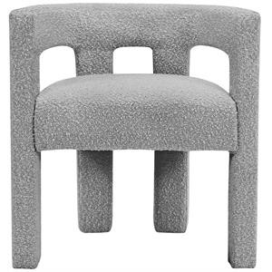 Maklaine Modern Gray Boucle Fabric Accent/Dining Chair | Homesquare