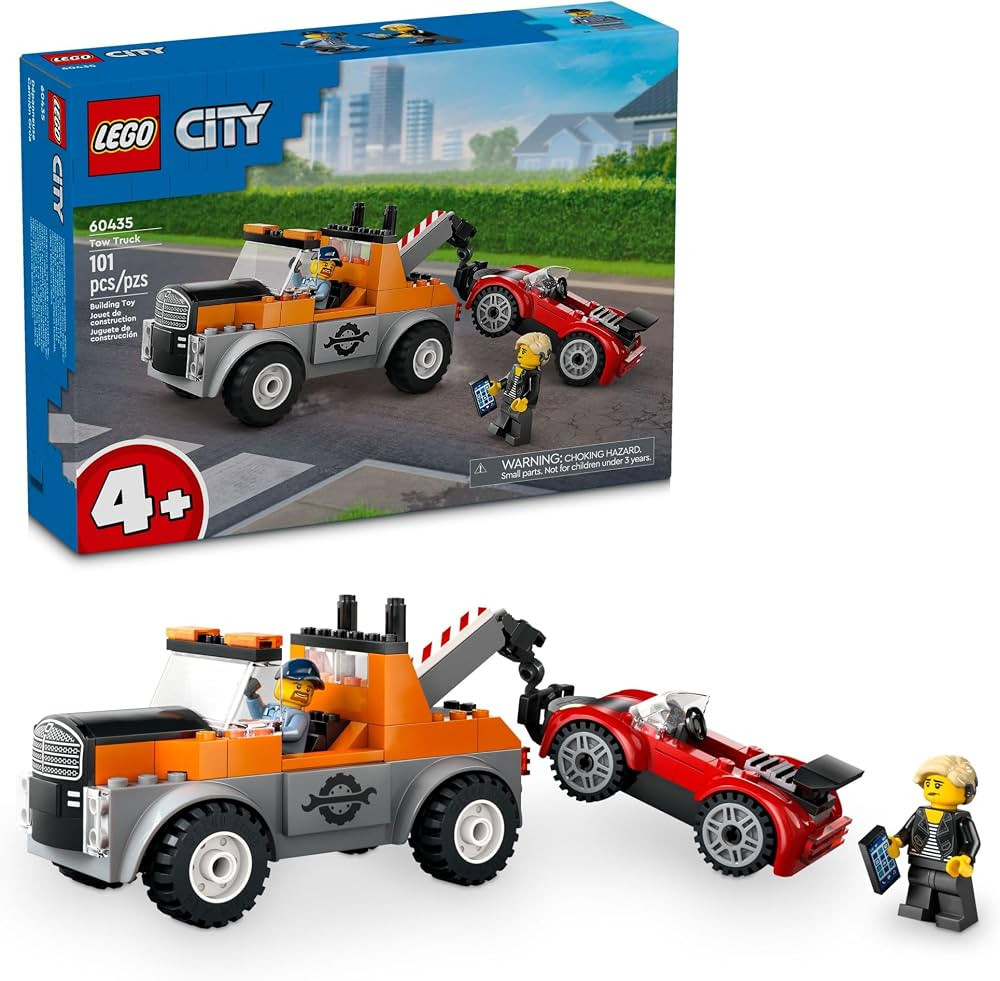 LEGO City Tow Truck and Sports Car Repair Building Set, Kids Gift Idea with 2 Minifigures and Acc... | Amazon (US)