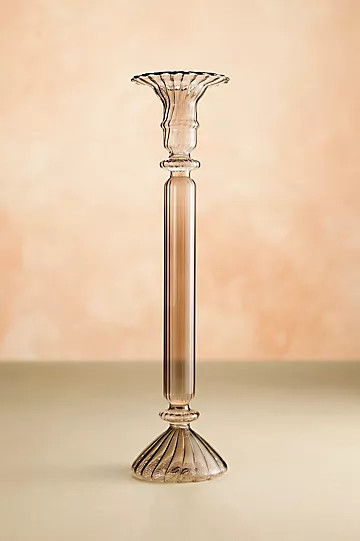 Shaped Glass Candlestick | Anthropologie (US)