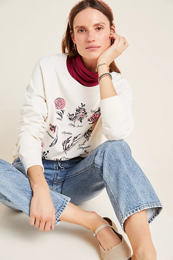 Back When Winter Blooms Graphic Sweatshirt | Anthropologie (US)