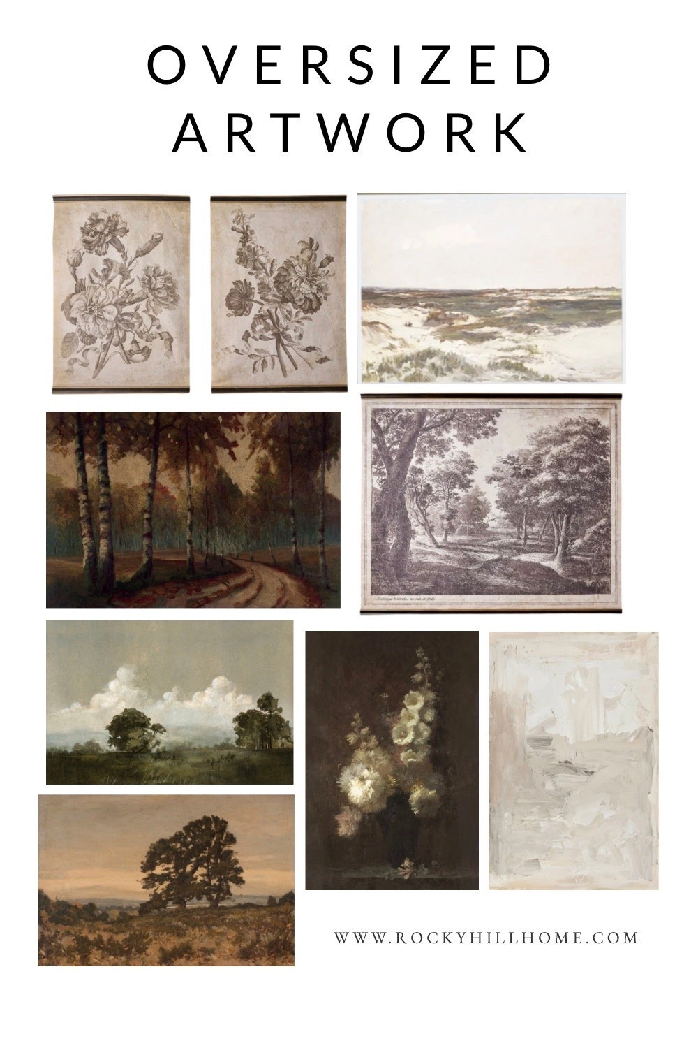 Oversized artwork is one of my favorite designer tricks for making a room feel finished. These beautiful neutral landscapes, vintage botanicals, moody florals, and textured abstracts all have a high-end look—without the high-end price tag. Every piece in this roundup is under $300 and perfect for creating a warm, collected home.

#LTKSaleAlert #LTKHome