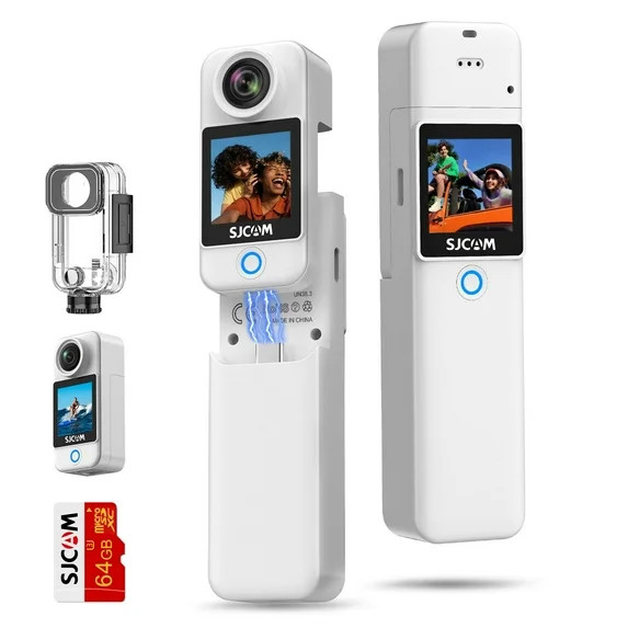 SJCAM C300 4K Action Camera with 6-Axis Stabilization, 30M Waterproof, Dual Touch Screen, Helmet ... | Walmart (US)