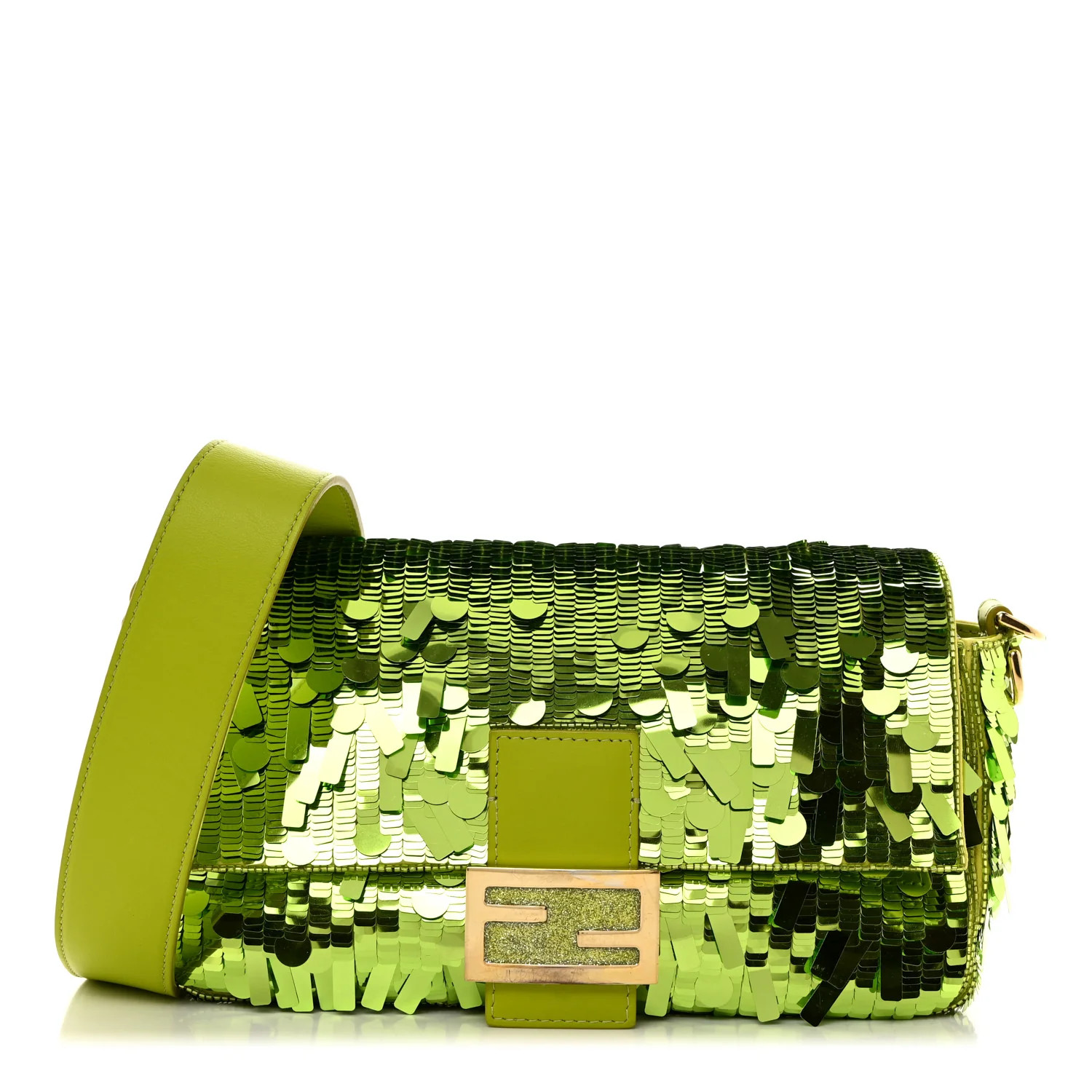 Sequin Paillettes Vitello Grace Sex and the City Baguette Wasabi | FASHIONPHILE (US)