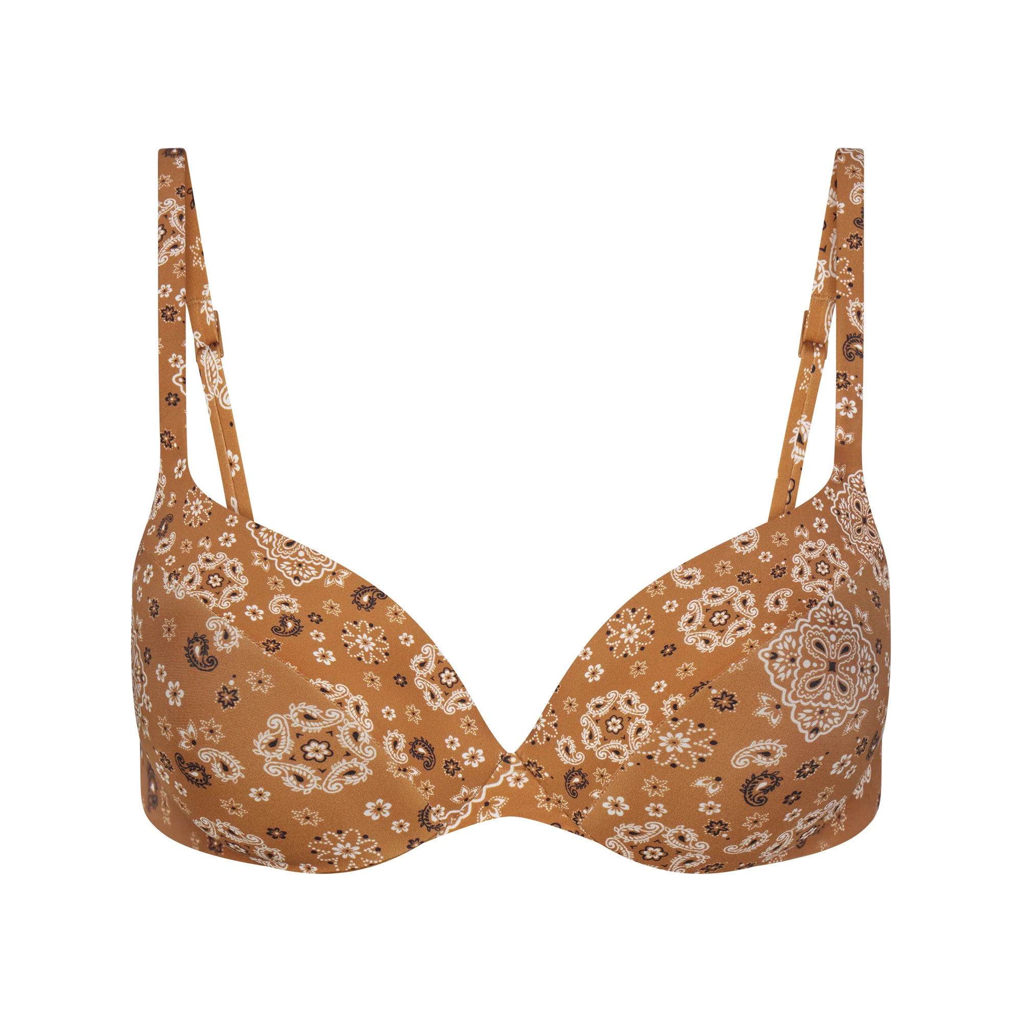 SIGNATURE SWIM ULTIMATE PUSH-UP TIE BACK BIKINI TOP | ALMOND BANDANA | SKIMS | SKIMS (US)