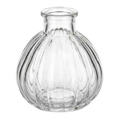 REGALWOVEN Glass Bud Vases Set For, Assorted Vintage Small Flower Vases in Bulk, Thickened Embossed Glass Bottle 2.8"L x 2.8"W x 3.1"H Clear | Target
