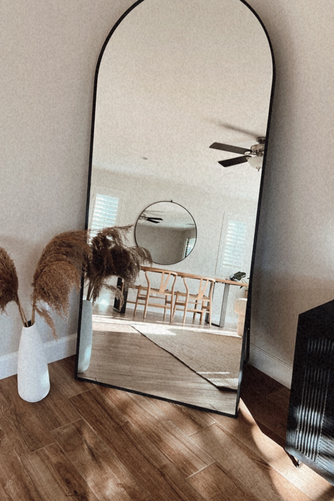 Modern, minimal, arch full length mirror. Home decor. 

#LTKhome #LTKCyberweek #LTKSeasonal