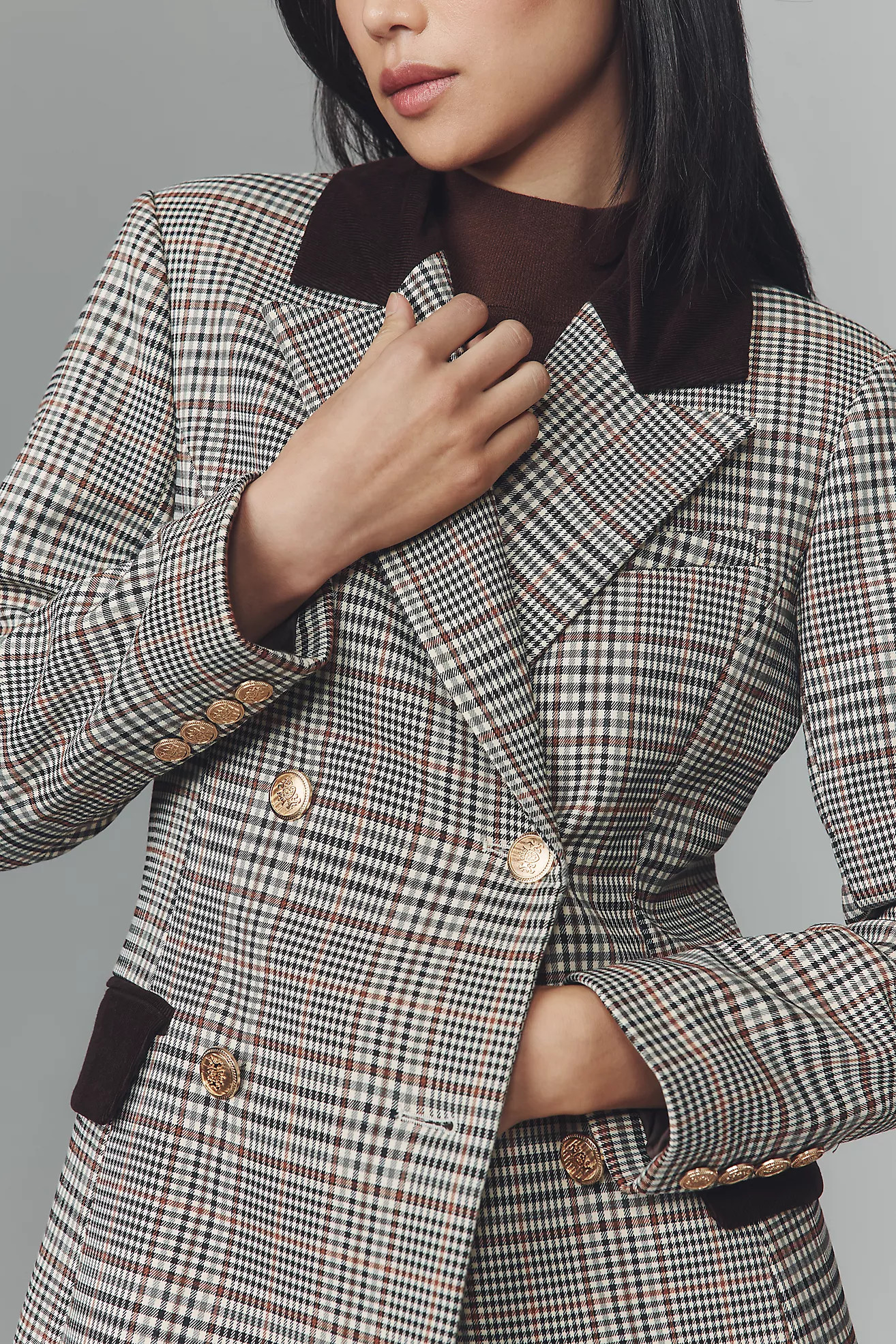 Avec Les Filles Double-Breasted Plaid Tailored Coat | Anthropologie (US)