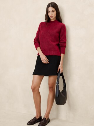 Fuzzy Mock-Neck Sweater | Banana Republic Factory | Banana Republic Factory