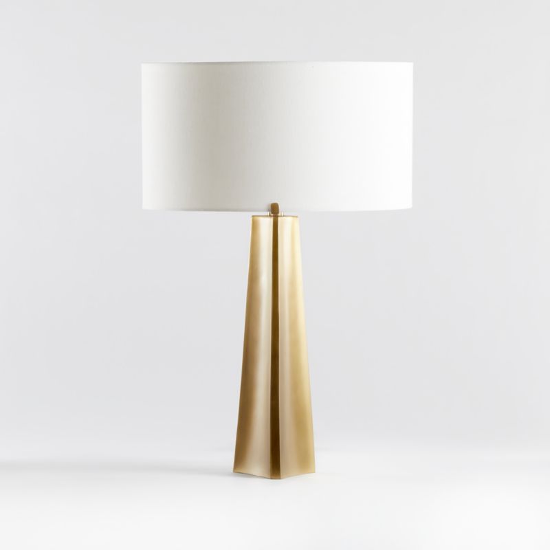 Isla Brass Triangle Table Lamp + Reviews | Crate and Barrel | Crate & Barrel