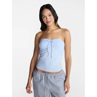 No Boundaries Drawstring Grommet Wide Leg Jeans, 30" Inseam, Women's and Women's Plus 1X-4X | Walmart (US)