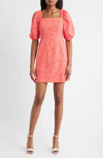 Cotton Eyelet Minidress | Nordstrom