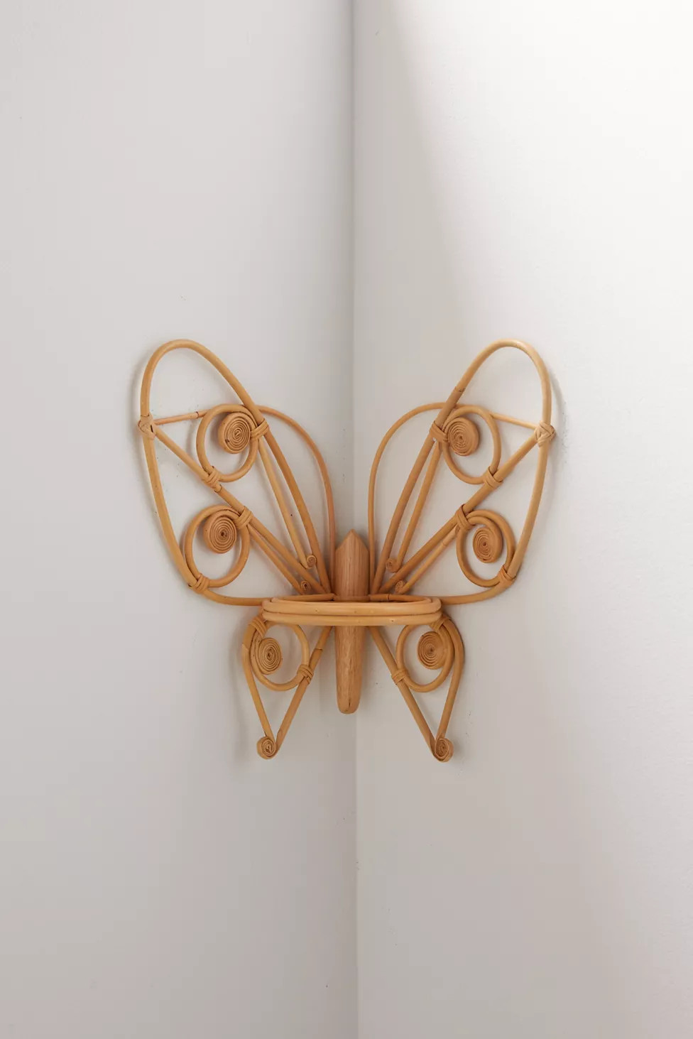 Butterfly Rattan Corner Wall Shelf | Urban Outfitters (US and RoW)