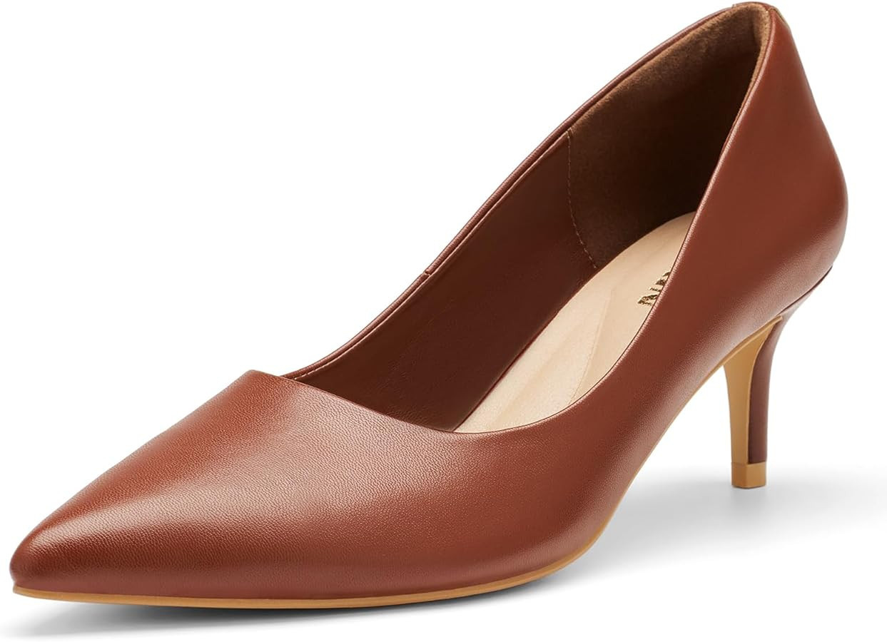 ZURIN Women's Pointed Toe Comfortable Stiletto Heels Closed Toe Dress Pumps Shoes for Wedding Wor... | Amazon (US)