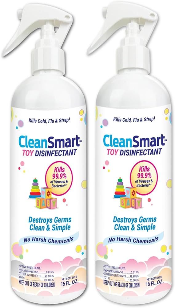 CleanSmart Toy Disinfectant Spray Kills 99.9% of Viruses and Bacteria, Rinse Free, 16 oz Bottle, ... | Amazon (US)