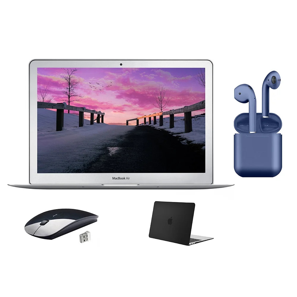 Restored | Apple MacBook Air | 13.3-inch | 128GB SSD 4GB RAM | Bundle: Wireless Mouse, Black Case... | Walmart (US)