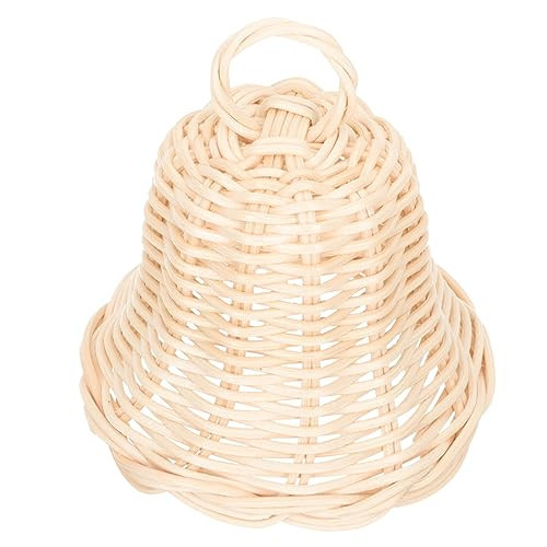 HOMSFOU Holiday Decorations Holiday Bell Ornament Wicker Ball Christmas Ornaments Rustic Hanging Bells Christmas Jingle Bells Tree Pendant Xmas Halloween Child Doorbell Indonesian Rattan | Amazon (US)