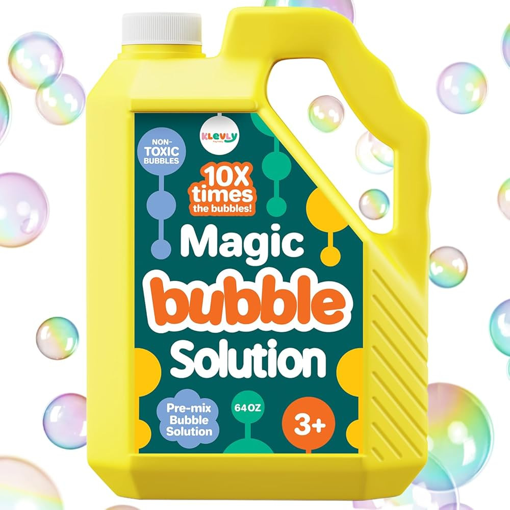 64 oz Iridescent Bubble Solution Refill | Non-Toxic Pre-Mix Bubble Refill Solution No Mixing or M... | Amazon (US)