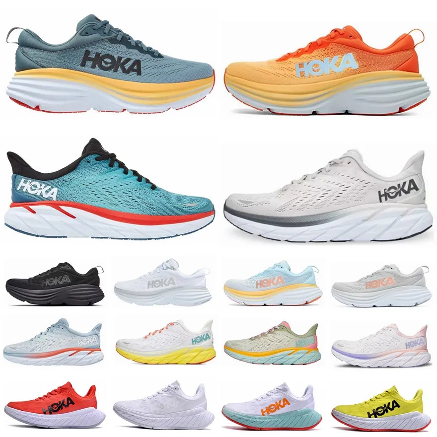 Hoka Bondi 8 Designers Shoes Hokas Free People Run Shoe Clifton 8 9 Sports Triple White Black Cha... | DHGate