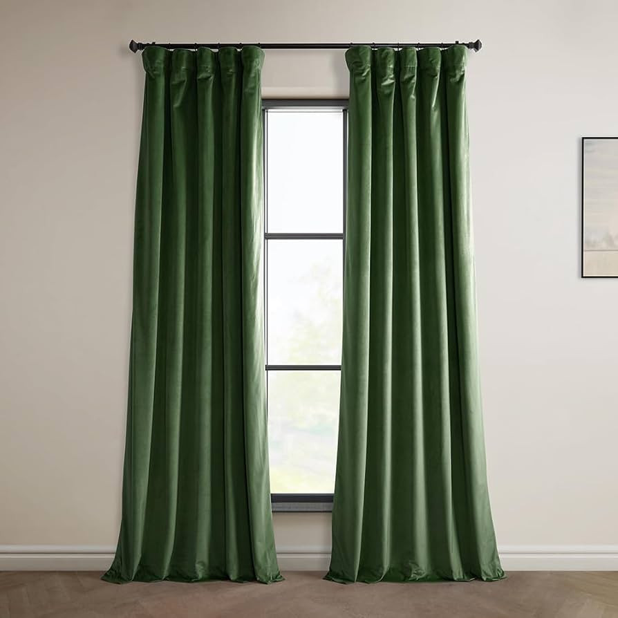 HPD Half Price Drapes Heritage Plush Velvet Curtains 84 Inches Long Room Darkening Curtains for B... | Amazon (US)