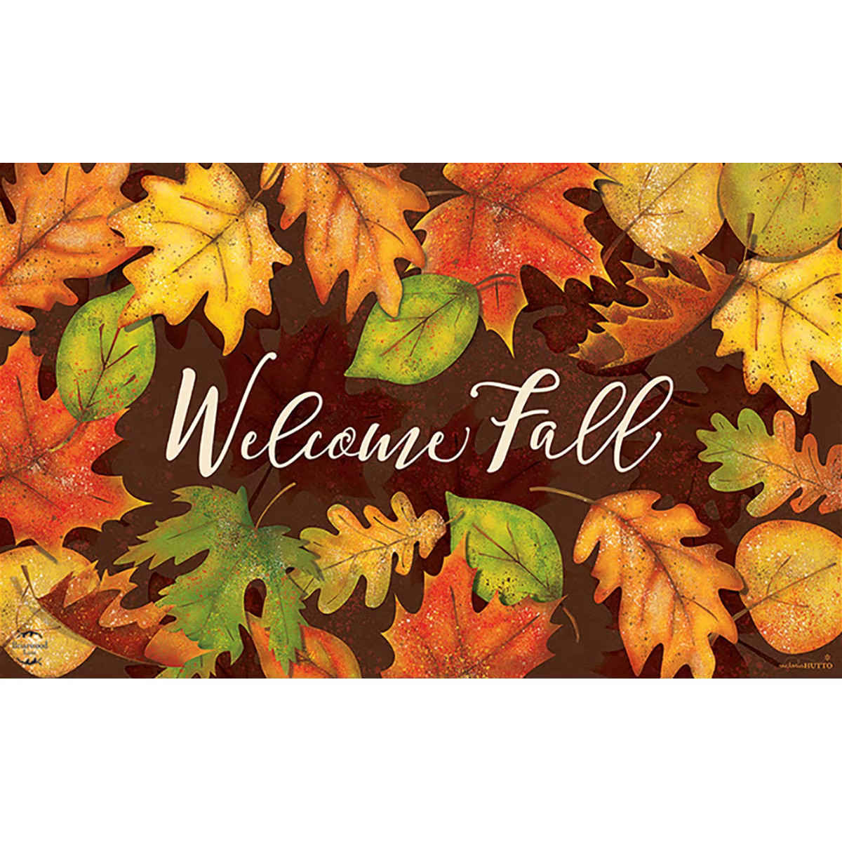 Leaf Toss Fall Doormat Colored Leaves Indoor Outdoor 30" x 18" Briarwood Lane | Target