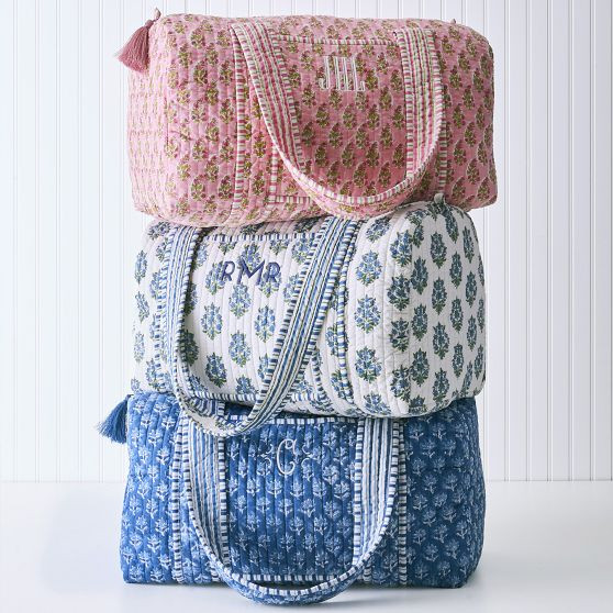 Block Print Quilted Weekender | Mark and Graham