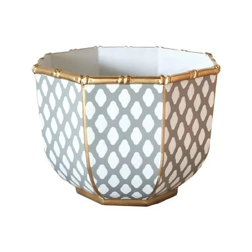 Dana Gibson Bamboo In Parsi Grey Bowl | DecoratorsBest | DecoratorsBest