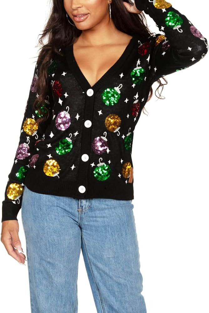 Tipsy Elves Classic Cute Cardigan Ugly Christmas Sweaters for Women with Fun Patterns and Animals | Amazon (US)