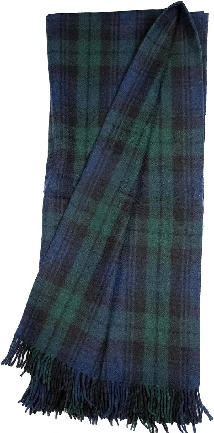 Tartan Fall Plaid Wool Blanket - Scottish Winter Throw (Black Watch) | Amazon (US)